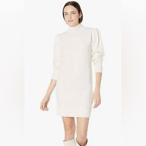 NWT | BB Dakota for Steve Madden | Ivory Cable Knit Mock Neck Sweater Dress | S